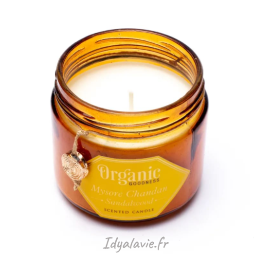 Bougie parfumée Premium Bio Bois de Santal Song of India