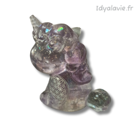 Orgonite Licorne violette