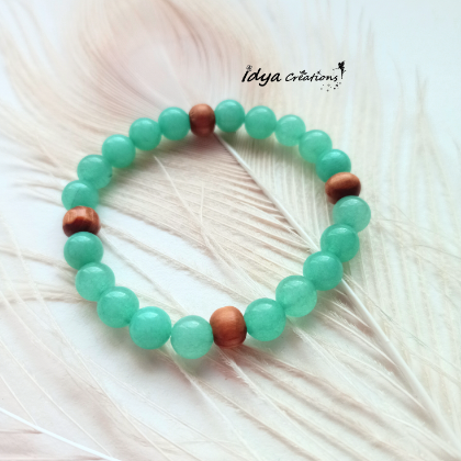 Bracelet Enfant Amazonite et bois