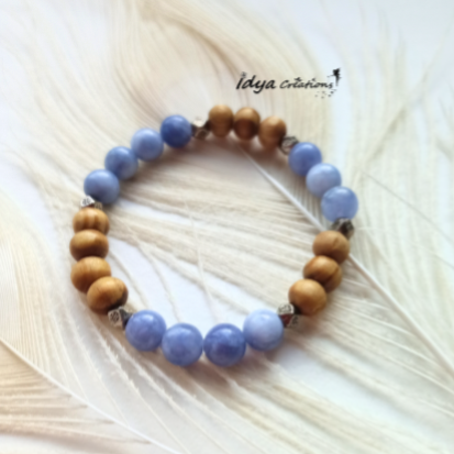 Bracelet Enfant Angélite et bois