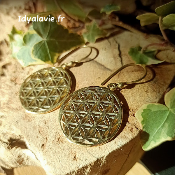 Boucles oreilles Fleur de Vie