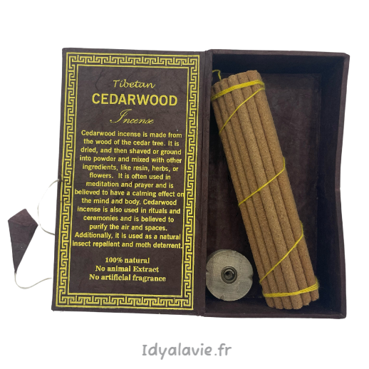Coffret Encens dhoop himalayen bois de Cèdre
