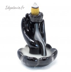 Fontaine à encens à refoulement Main Lotus