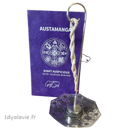 Coffret set Encens cordes et support Astamangal gravé