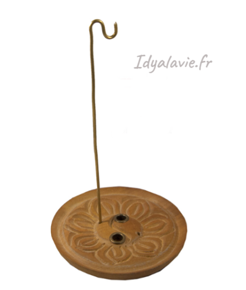 Porte-encens avec tige pour cordelettes népalaises