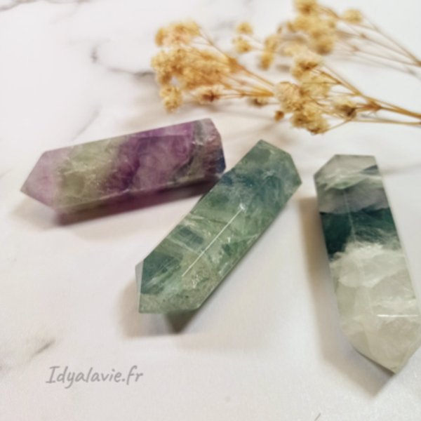 Fluorite Arc-en-Ciel pointe polie