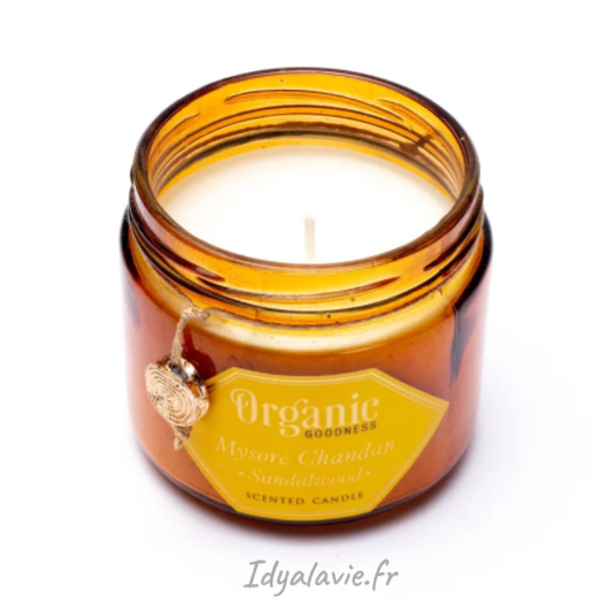 Bougie parfumée Premium Bio Bois de Santal Song of India