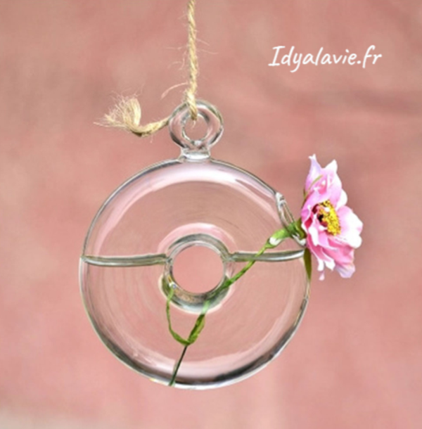 Soliflore cercle en verre