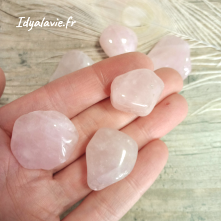 Quartz rose roulé S