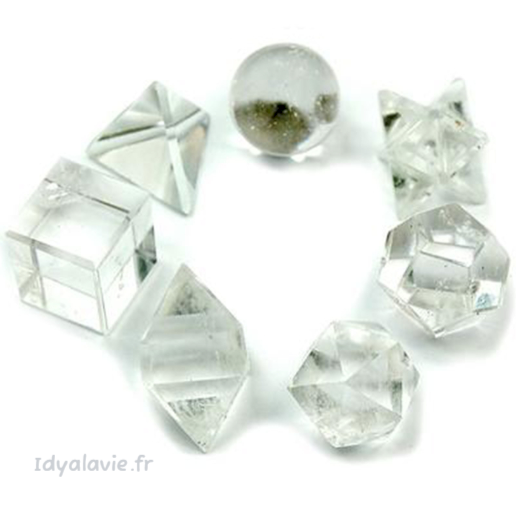 Ensemble Géométrique 7 pièces Cristal de Roche
