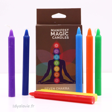 7 Bougies Manifest magiques 7 chakars