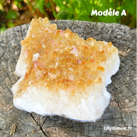 Citrine (chauffée) en druse