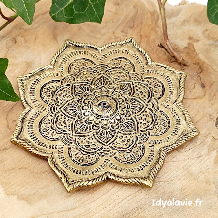 Porte-encens métal Mandala