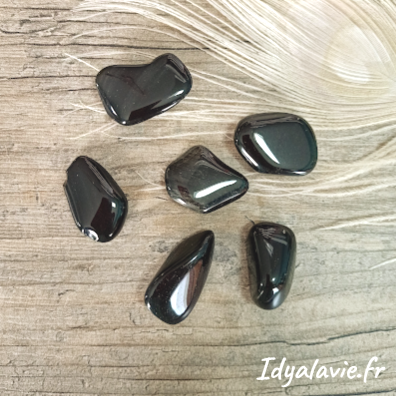 Obsidienne argentée roulée