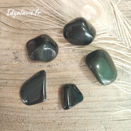Obsidienne œil céleste roulée