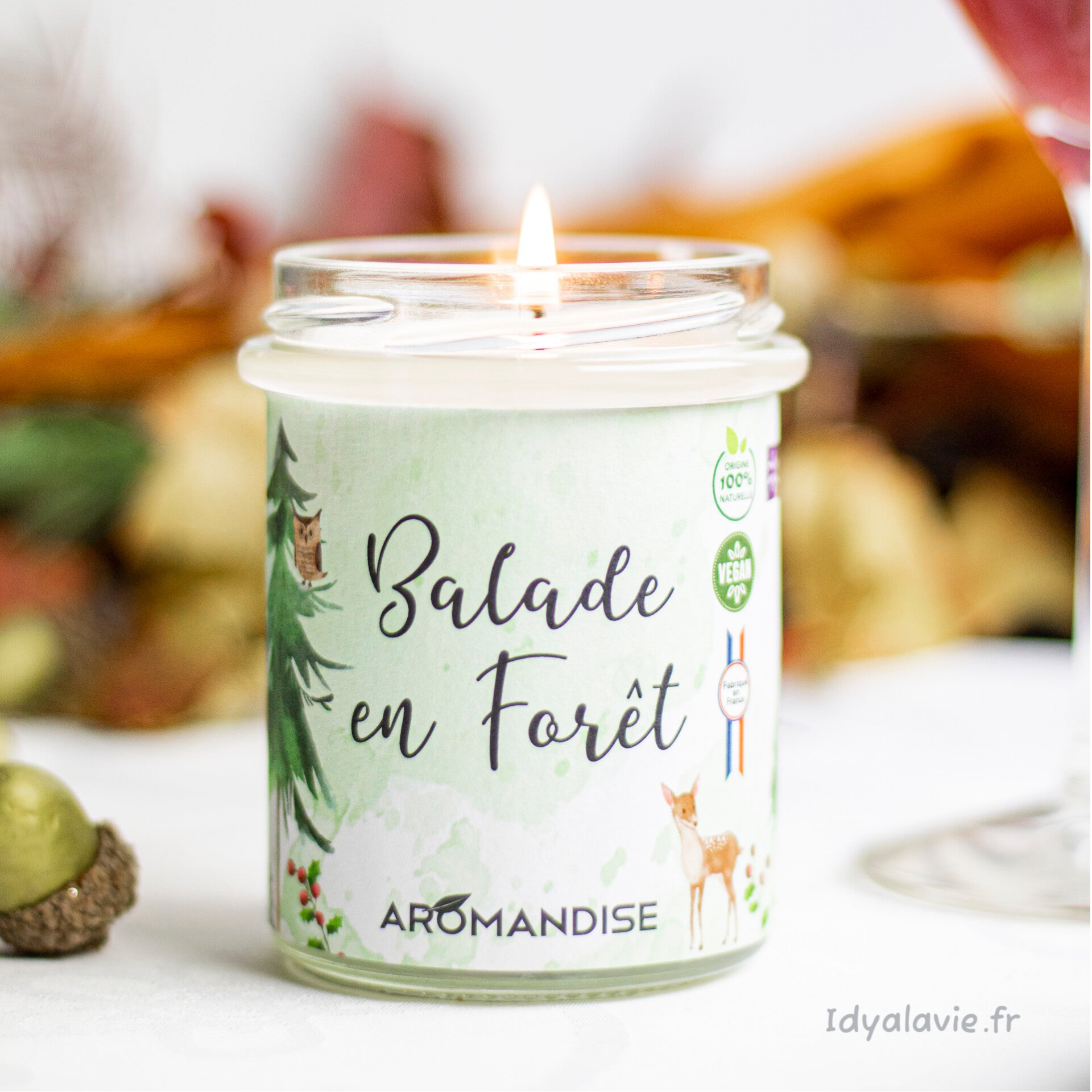 Bougie d'ambiance balade en Forêt