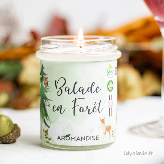 Bougie d'ambiance balade en Forêt