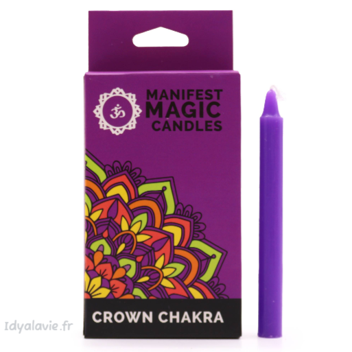 12 Bougies Manifest magiques violettes