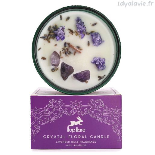 Bougie Florale et Gemmes La lune