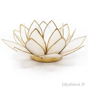 Photophore Lotus capiz naturel