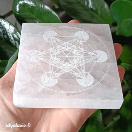 Support sélénite carré Métatron