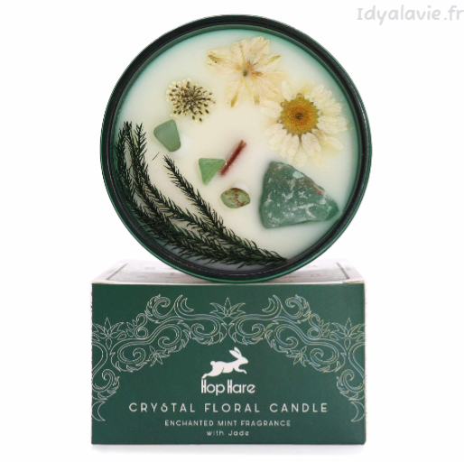 Bougie Florale et Gemmes Le magicien