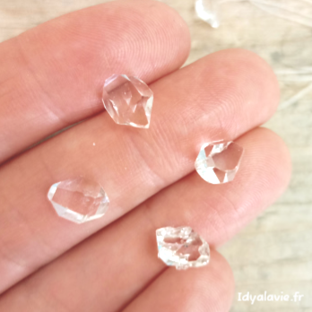 Diamant / Quartz Herkimer biterminé