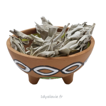 Bol de fumigation sur pieds ethnique