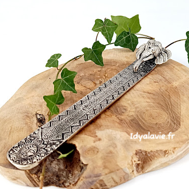 Porte-encens métal Éléphant