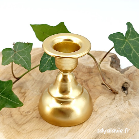 Bougeoir simple classique doré