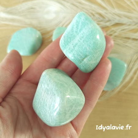 Amazonite roulée AA 35-45 mm