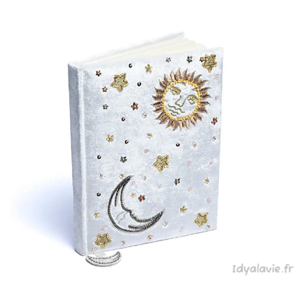 Carnet d'intentions velours Soleil - Lune