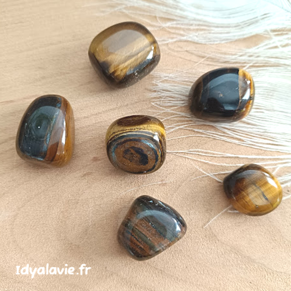 Œil de Tigre roulée polie