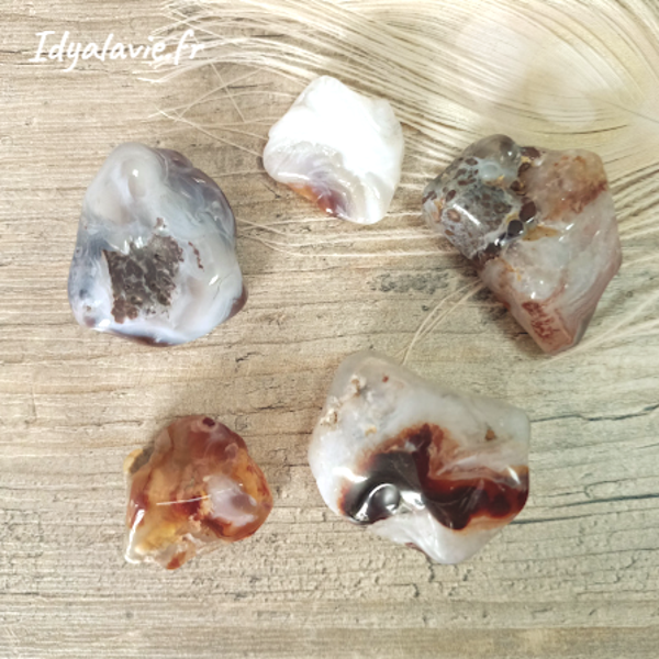 Agate de feu roulée