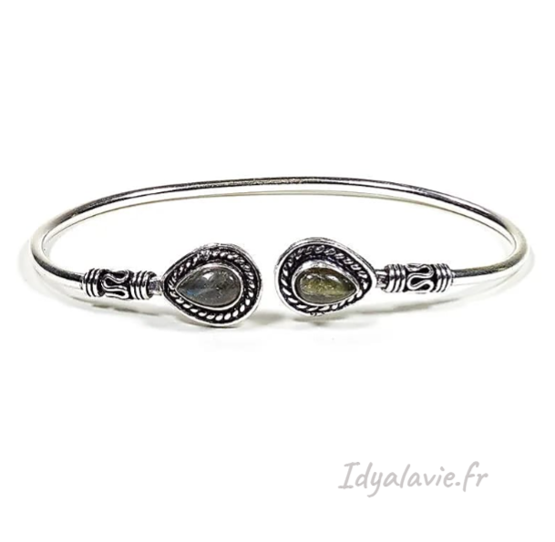 Bracelet Rétro fin avec Labradorites