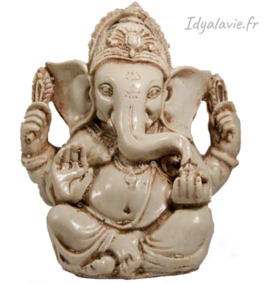 Statuette Ganesh résine effet vieilli