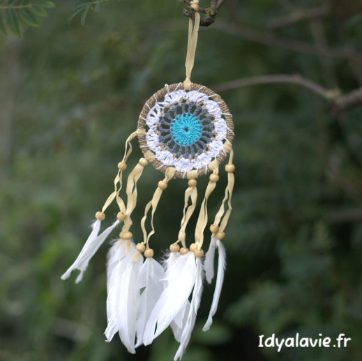 Attrape-rêves macramé pastel 9 cm