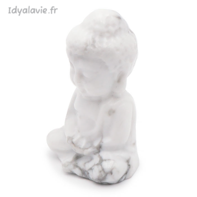 Petit Bouddha en pierre d'Howlite