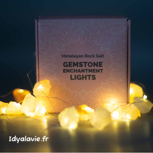 Guirlande lumineuse en sel d'Himalaya