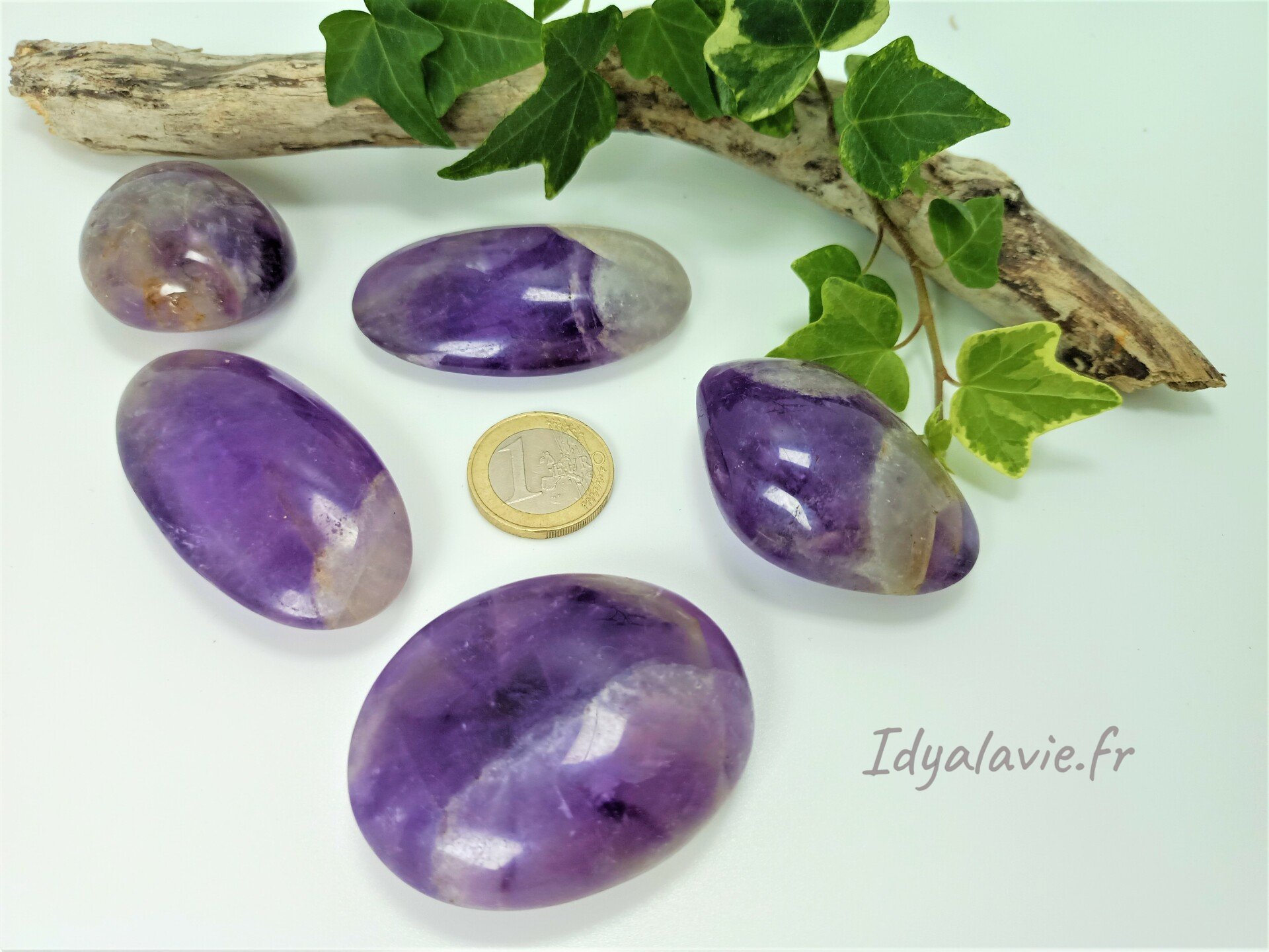 Améthyste chevron galet