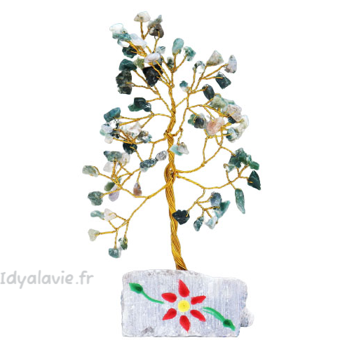 Arbre à gemmes agate mousse 80 pierres