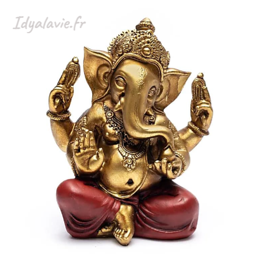 Ganesh rouge et doré