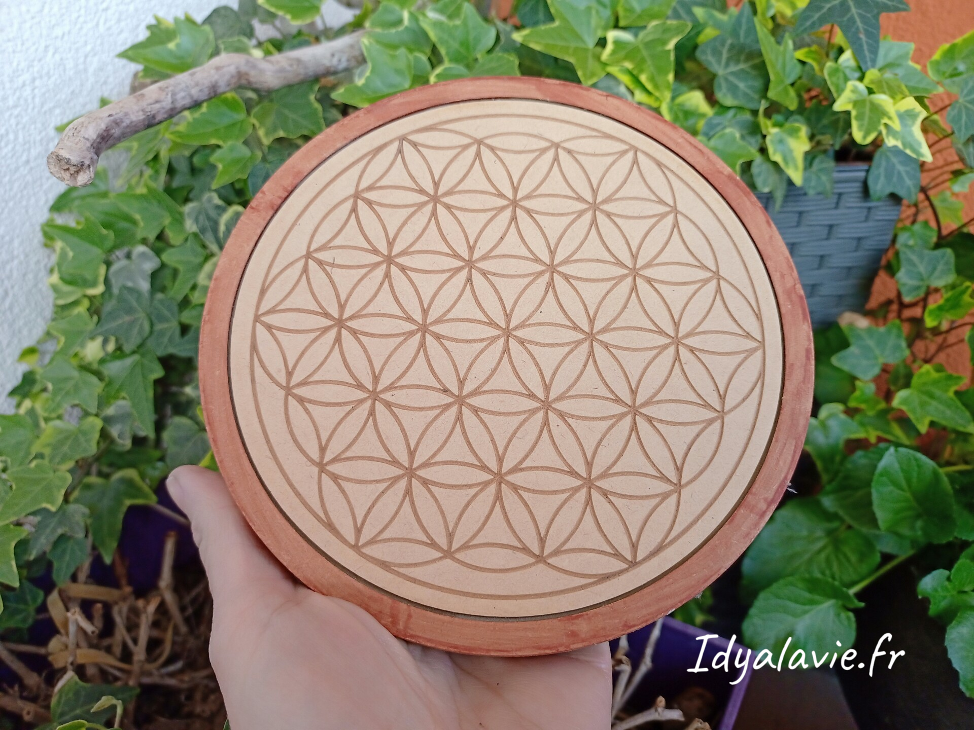 Plateau Fleur de vie épais 15 cm