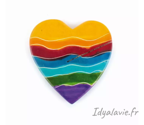 Porte Photo Cœur arc-en-ciel