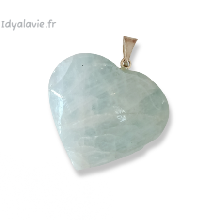 Pendentif Cœur Aigue Marine