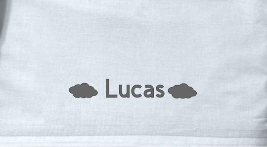 Lakentje l Naam en wolkjes