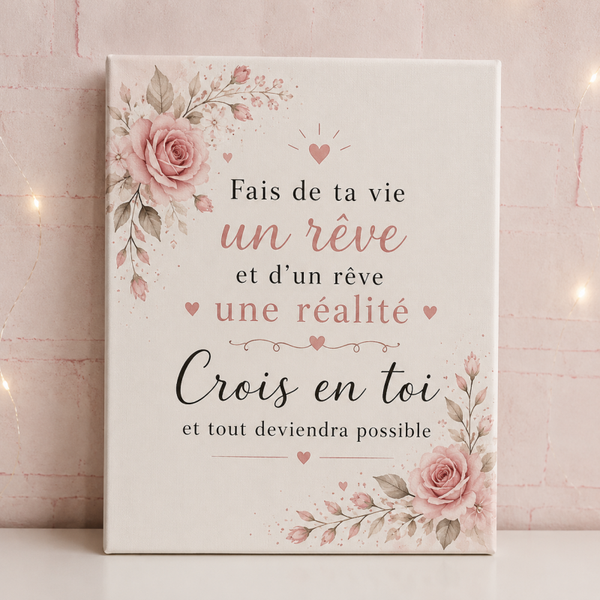 Toile plate rectangulaire 30x23cm