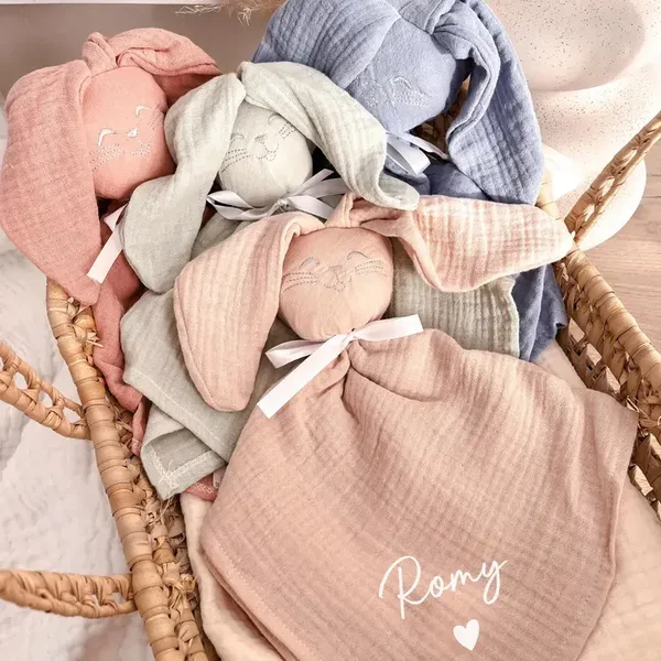 Doudou, lapin, gaz de coton