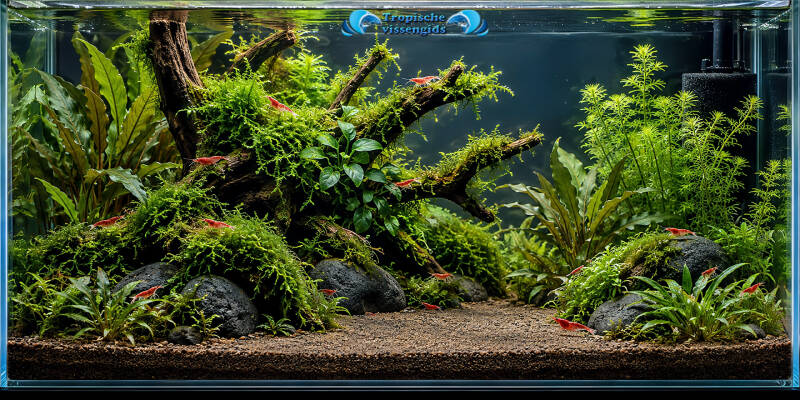 Aquascape garnalen aquarium