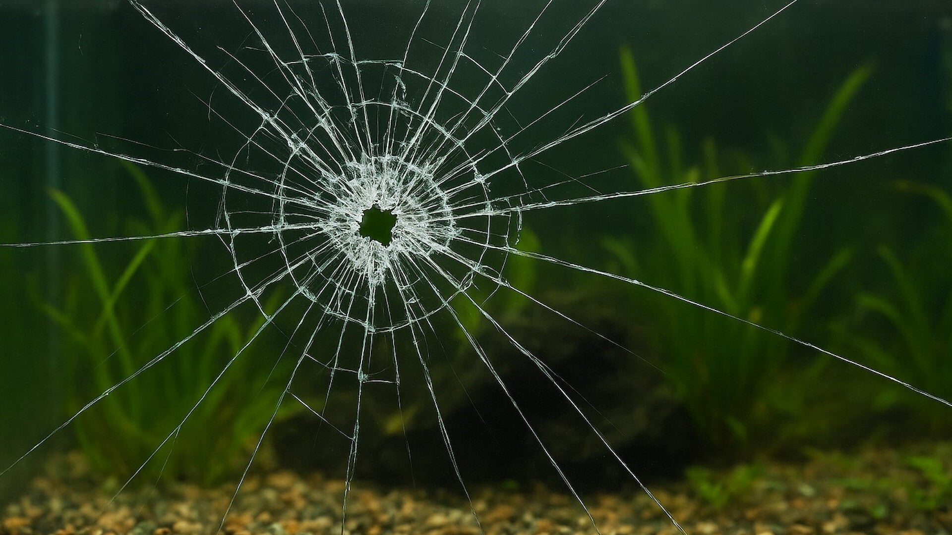 Kapotte aquariumruit